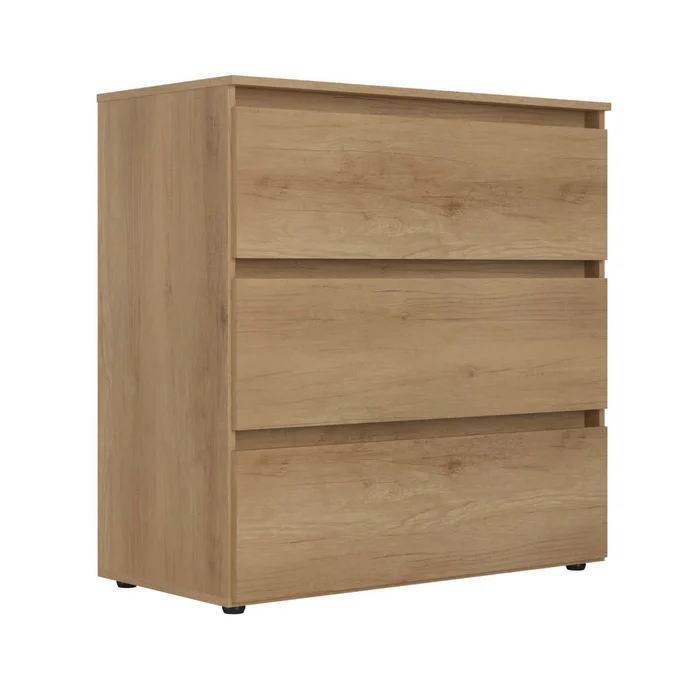Cómoda 3 Cajones Mdp Marron Condessa en Madera natural - Cómodas, Uruguay | Divino, vista 2