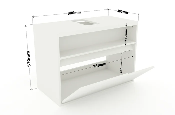 Mueble para Baño Jasper en Blanco - Muebles, Uruguay | RM Muebles y Deco, vista 6