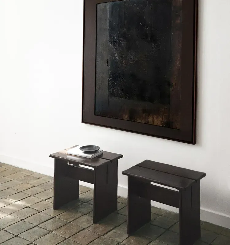 MESA AUXILIAR MADERA MANGO en Marrón, Uruguay | Zara Home