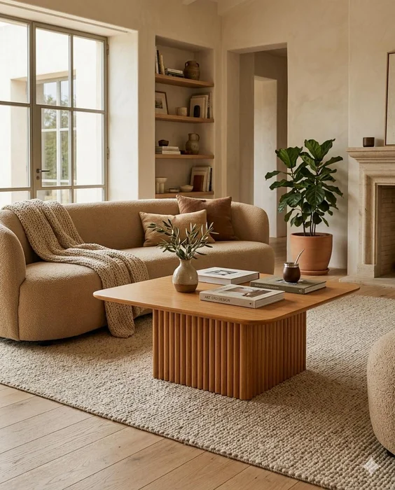 Mesa de Living de Madera Omega en Madera natural - Muebles, Uruguay | Indrana