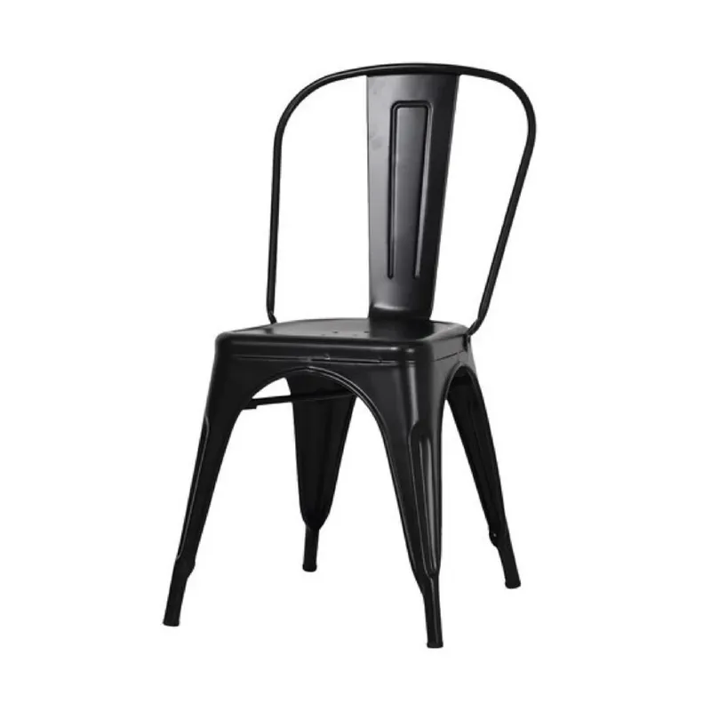 SILLA TOLIX NEGRA METAL COMEDOR en Negro - Sillas, Uruguay | Decohogar