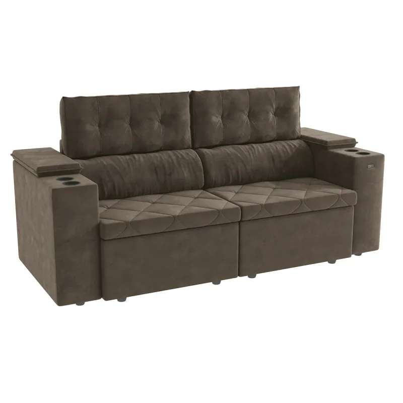 Sillón Sofá 2 cuerpos Retráctil 230cm - Otto en Elige una opciónGris - Sillones y sofás, Uruguay | Delta Center, vista 3