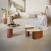 KIT Mesa De Living Oval Mix Small + Large Línea Nevada en Madera natural - Muebles para TV, Uruguay | Ecowood, vista 2 de 9