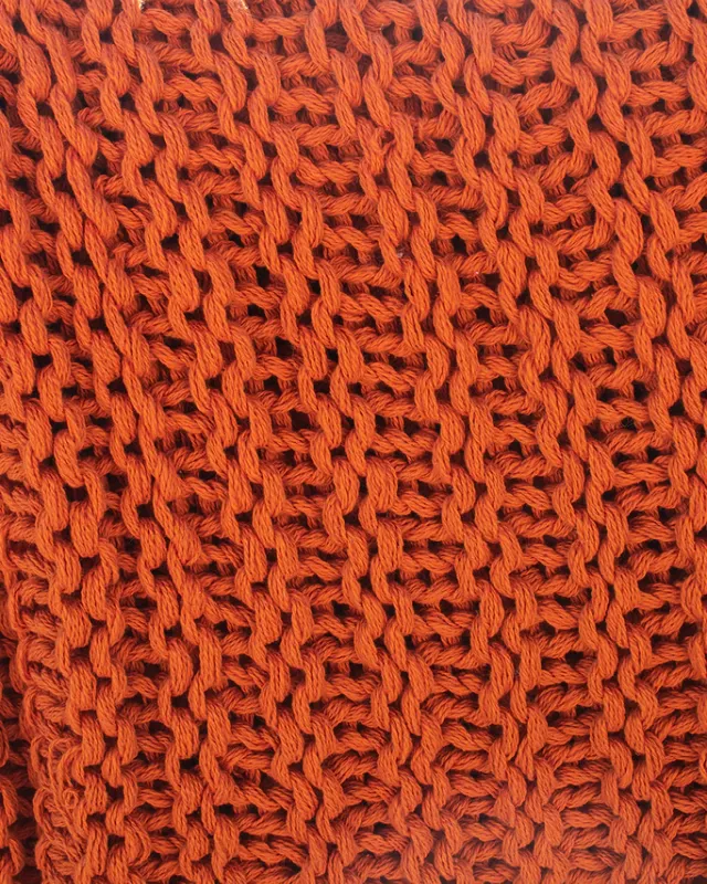THROW TEJIDO A MANO NARANJA en Naranja - Textiles, Uruguay | Sentido Jose Ignacio