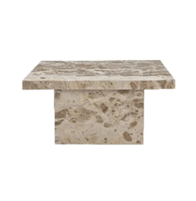MESA LIVING VERONA CUADRADA MARMOL LADY GREY D80XH40 en Gris - Mesas de living, Uruguay | Masinfinito Casa