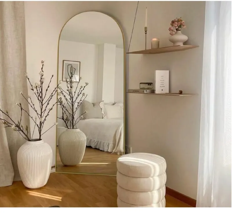 Espejo Medio Arco en Dorado - Espejos, Uruguay | Finkel
