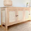 Rack con puertas y laterales en esterilla natural en Madera natural - Muebles, Uruguay | Decoramuss, vista 4 de 6