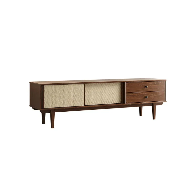 Rack TV 175CM con Ratan Serena - Madera Maciza en Madera natural - Muebles para TV, Uruguay | Balton, vista 22