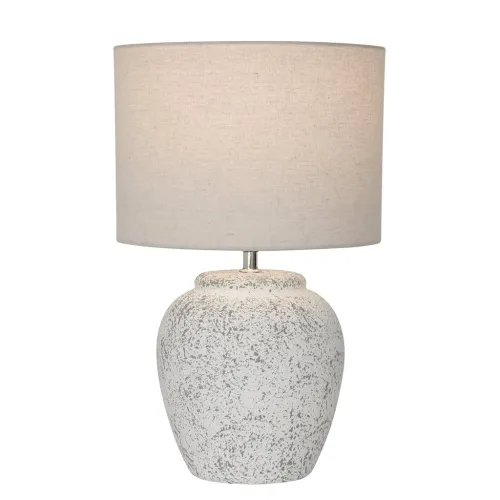 LAMPARA DE MESA CERAMICA D28x45CM GRIS en Gris - Lámparas de mesa, Uruguay | Koz
