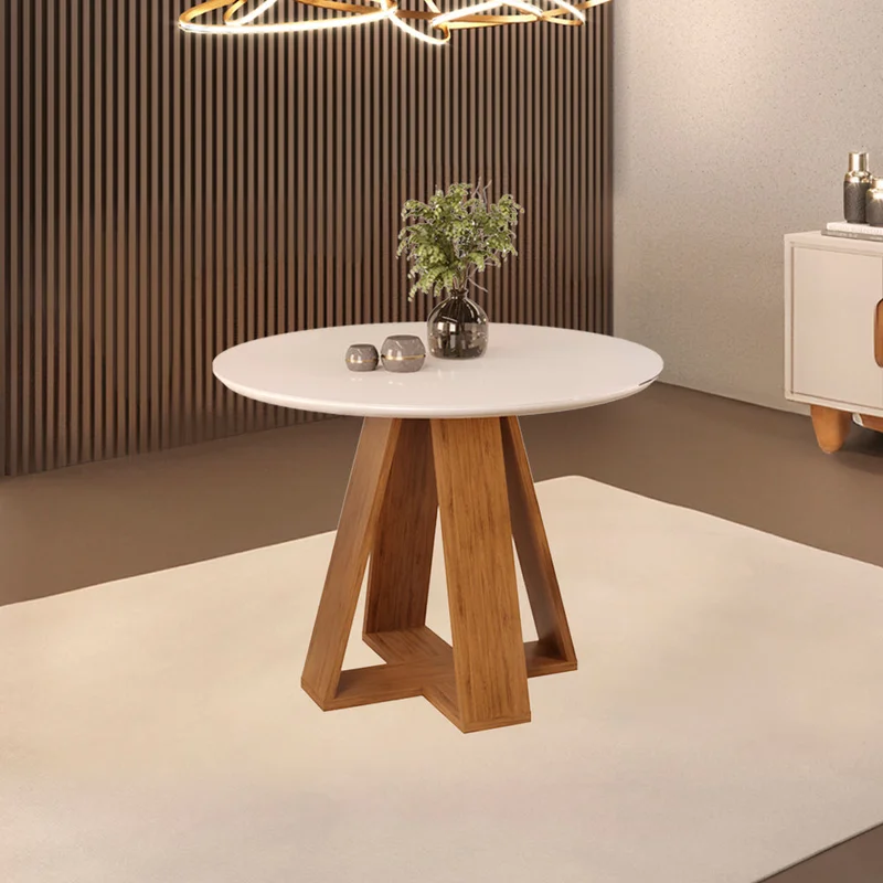 Mesa de Comedor Redonda Blanca Línea Paris en Blanco - Mesas de comedor, Uruguay | Ecowood, vista 3