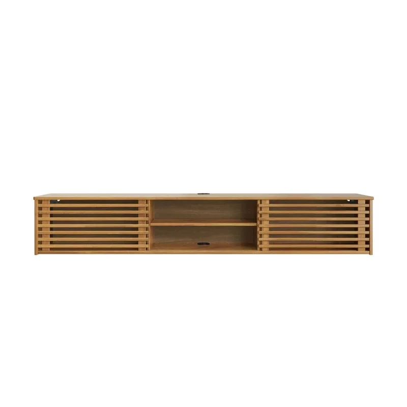 Rack Suspendido TV 175CM Ripado Riven - Madera Maciza en Madera natural - Muebles para TV, Uruguay | Balton, vista 10