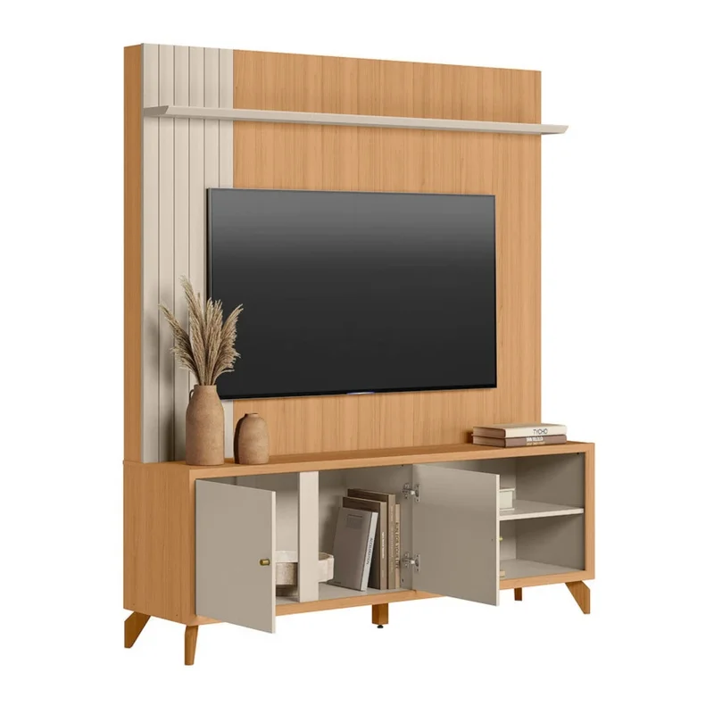 Modular para Tv Valencia - Línea Haus en Madera natural - Muebles para TV, Uruguay | Ecowood, vista 4