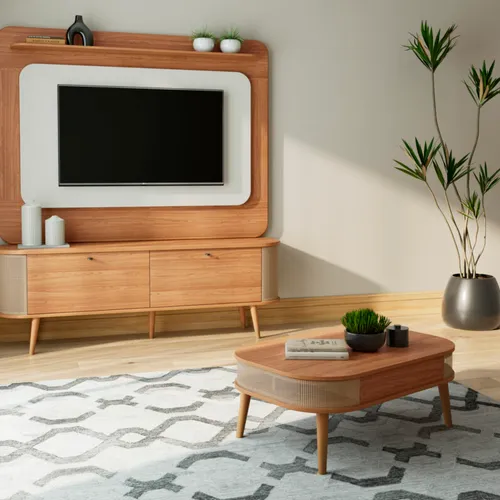 Panel + Rack TV Lima 1,80mt - Muebles para TV, Uruguay | Casa Brava