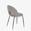 Silla Mahalia gris claro y patas de acero acabado pintado negro en Gris - Sillas, Uruguay | Kavehome, vista 8 de 9