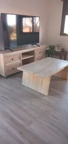 Rack Mueble Tv 4 Cajones Madera Maciza Ozark A Elección en Madera natural, Uruguay | Ozark Home, vista 7
