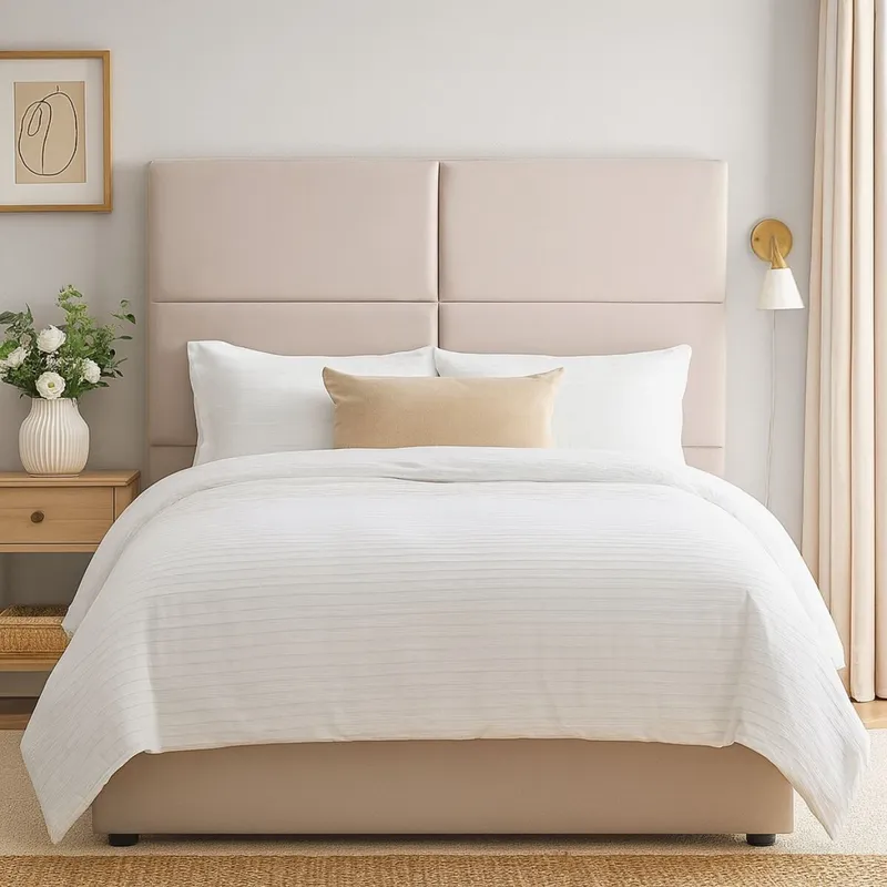 Respaldo de pared LOTUS GRIS QUEEN en Beige - Respaldos de cama, Uruguay | Viasono