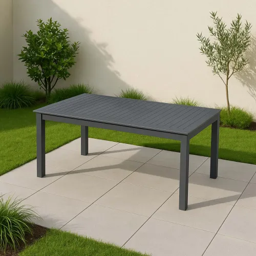 Mesa Exten. 150/210 Aluminio Gris Portofino en Gris - Muebles para el exterior, Uruguay | Divino