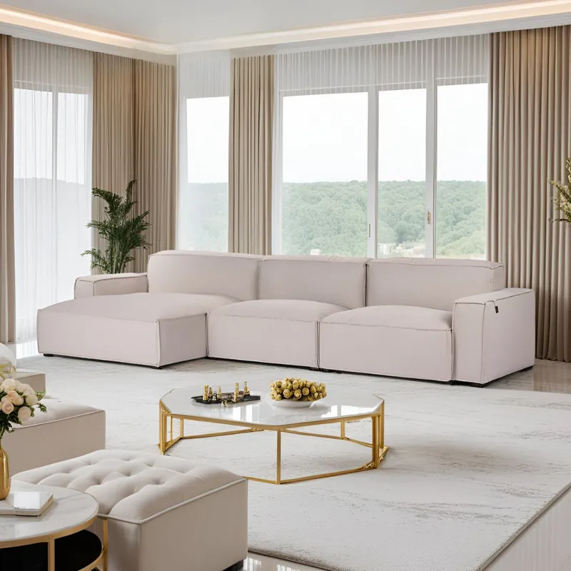 Sofá modular URBAN BEIGE IZQUIERDO en Beige - Sillones y sofás, Uruguay | Viasono