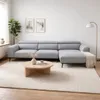 Sofá con chaise DUNA TELA GRIS DERECHO - Sillones y sofás, Uruguay | Viasono, vista 1 de 4