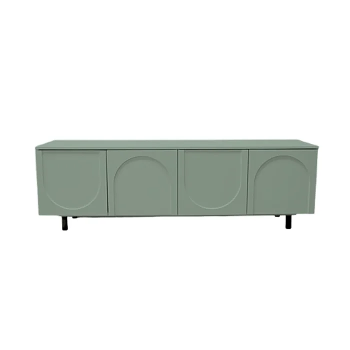Rack Arco 180 cm – Verde en Madera natural - Muebles para TV, Uruguay | Berna home