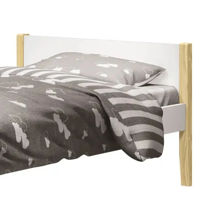Cama 1 Plaza - Simba - Blanco/Natural en Blanco - Dormitorio, Uruguay | Ecowood, vista 4