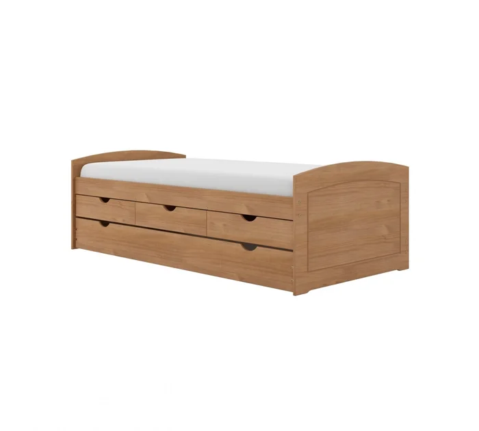 Cama Marinera 1 Plaza Con Cajones - Ulli - Marron en Marrón - Dormitorio, Uruguay | Rústico Hogar, vista 2