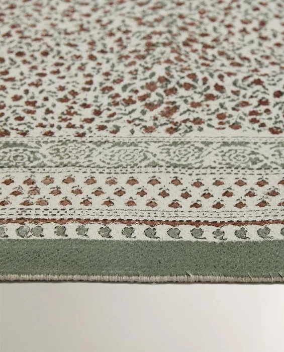ALFOMBRA ALGODÓN ESTAMPADO BLOCK PRINT - Alfombras, Uruguay | Zara Home, vista 6