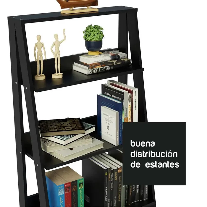 Estanteria Escalera Biblioteca Sofia - Balton Hogar en Negro - Bibliotecas, Uruguay | Balton