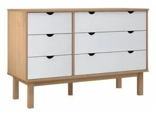 Comoda 6C Mel/Gris Linea Nordica en Madera Maciza en Mel/Blanco - Cómodas, Uruguay | Quesal, vista 4