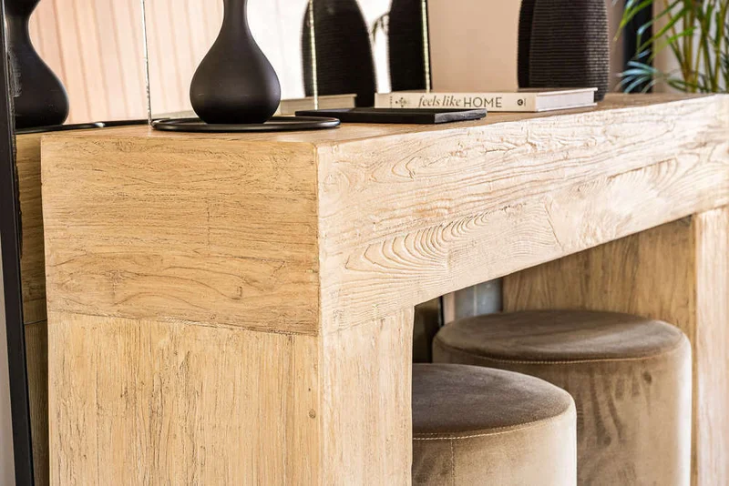MESA DE ARRIMO / CONSOLA TAURET - 1.42 MTS en Madera natural - Bibliotecas, Uruguay | La Iberica, vista 22