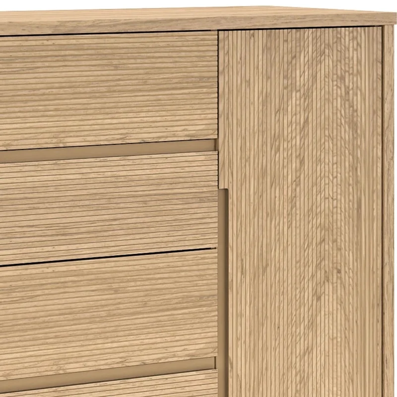Cómoda Zapatera Nordik - 4 cajones 1 puerta - Text Frizz - Cómodas, Uruguay | Ecowood, vista 3