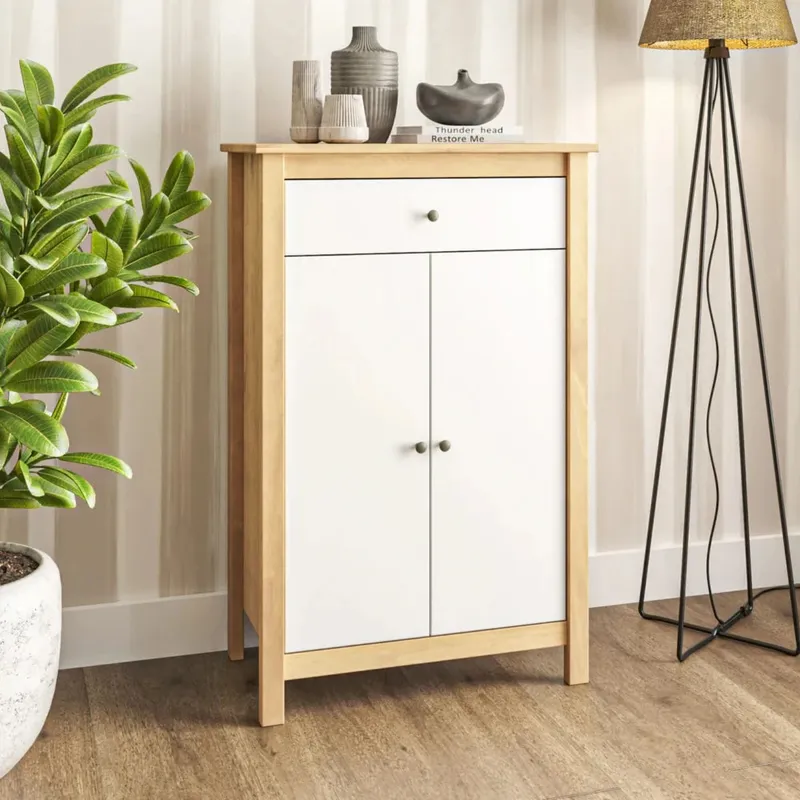 Zapatera 2 Puertas 1 Cajón - Línea Maden - Blanco en Blanco - Aparadores y recibidores, Uruguay | Ecowood
