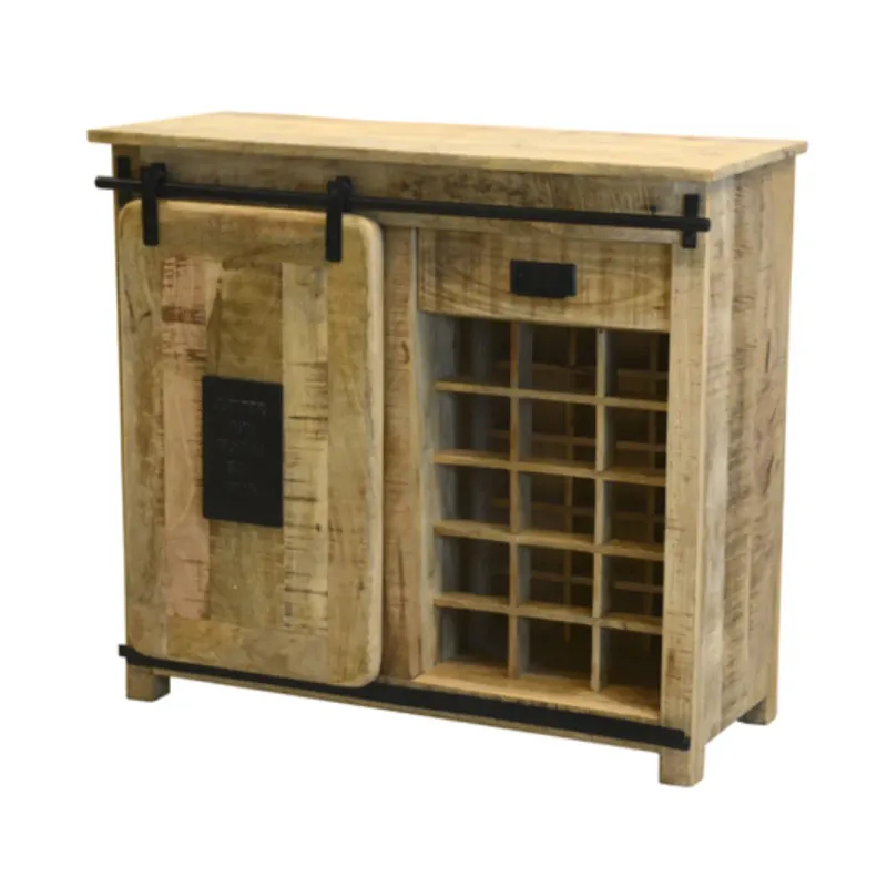 A83D Aparador Bar 100x40x90 en Madera natural - Aparadores y recibidores, Uruguay | Victoriana