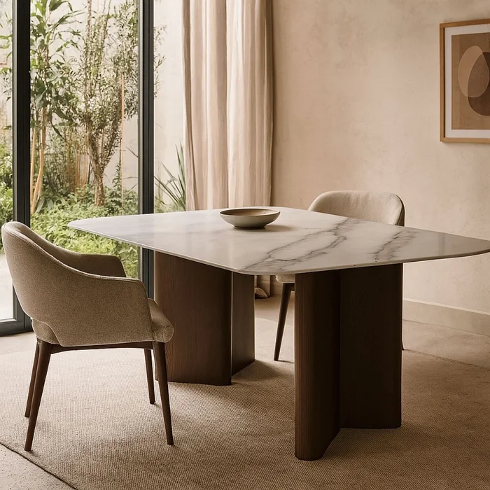 Mesa de comedor GINEBRA BLANCO RECTANGULAR en Multicolor - Mesas de comedor, Uruguay | Viasono