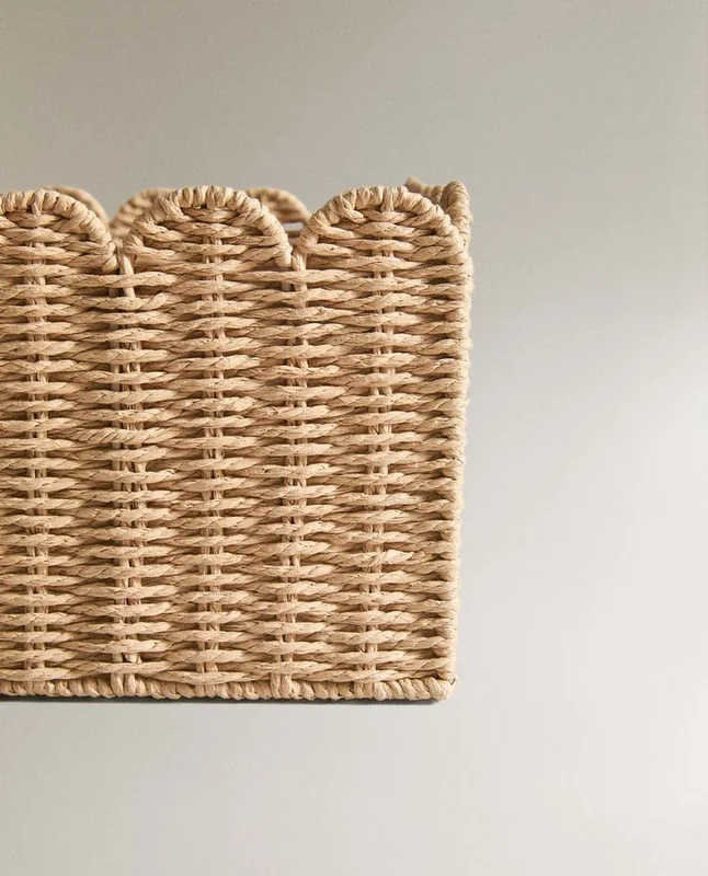 CESTA ONDAS MEDIANA en Beige - Canastos, Uruguay | Zara Home, vista 4