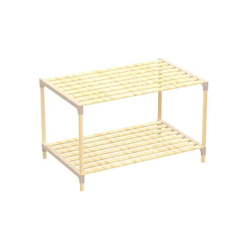 ESTANTERIA 2 NIVELES 45X33X66CM MADERA en Madera natural - Bibliotecas, Uruguay | Koz