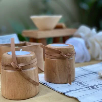 Candelabros de madera peque – Set x2 en Madera natural - Velas y Portavelas, Uruguay | Dreams On Time, vista 31