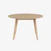 Mesa redonda Batilde madera maciza caucho con chapa de fresno Ø 120 cm en Madera natural - Mesas de comedor, Uruguay | Kavehome, vista 7 de 8