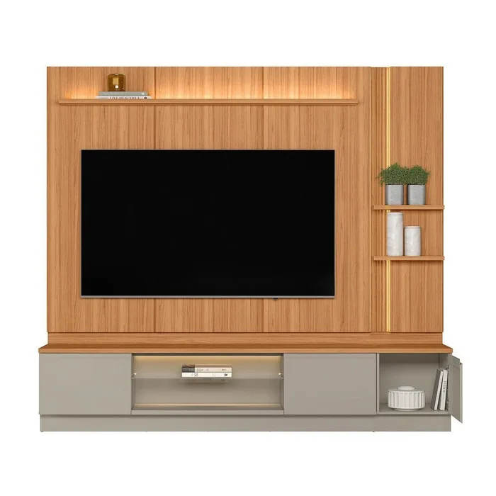 Conjunto Modular - Magnum 245CM - con Led en Madera natural - Muebles para TV, Uruguay | Balton, vista 10