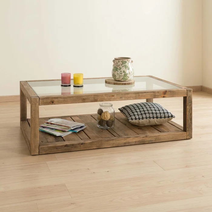 Mesa Ratona Central Madera Natural-beige Drift Natural en Madera natural - Mesas de living, Uruguay | Divino