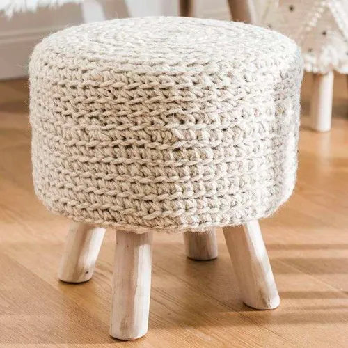 BANQUITO WOOL en Off-white - Butacas, banquetas y puffs, Uruguay | La Iberica