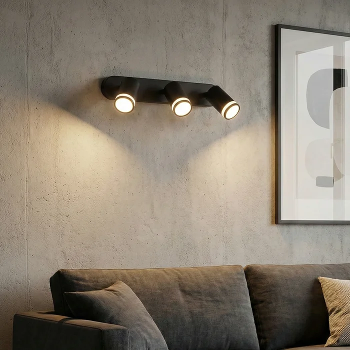 Aplique de Pared Orion Triple en Negro - Iluminación, Uruguay | La Perla, vista 4