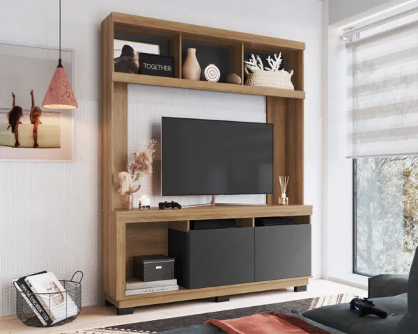 Modular Escocia en Madera natural - Muebles para TV, Uruguay | Palermo Casa Deco