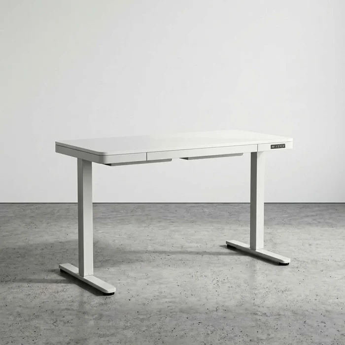 Escritorio Regulable Metal-y-mdf Blanco Ascend en Blanco - Escritorios y sillas de escritorio, Uruguay | Divino