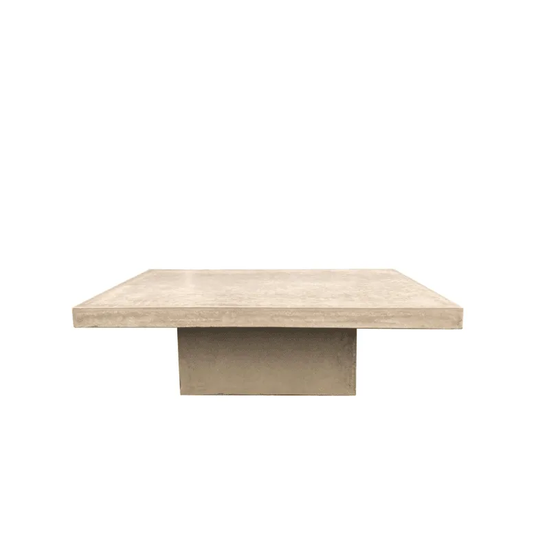 MESA LIVING CUADRADA CEMENTO 110X35 en Beige - Muebles para el exterior, Uruguay | Masinfinito Casa