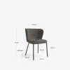 Silla Ciselia de borreguito negro y acero negro en Negro - Sillas, Uruguay | Kavehome, vista 8 de 8