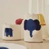 Cesta Tandani de algodón beige con elefante azul 50 cm en Beige - Canastos, Uruguay | Kavehome, vista 2 de 4