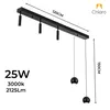 Aplique Colgante led con 3 spot direccionables 25W en Negro - Lámparas colgantes, Uruguay | Iluminica, vista 4 de 6