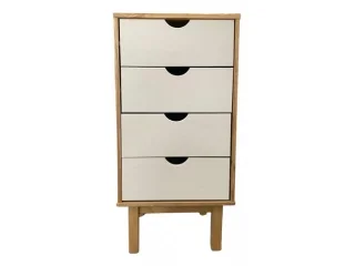 Cajonera 4 C Mel/gris Linea Nordica en Madera Maciza en Madera natural - Cómodas, Uruguay | Quesal, vista 5