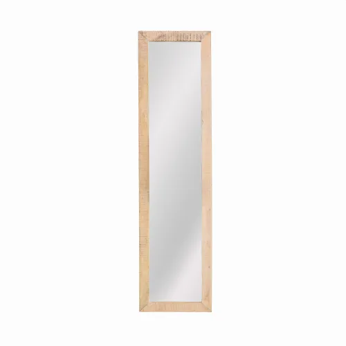 Espejo De Pared Madera-de-mango Natural-beige Rectangular Nemur en Madera natural - Espejos, Uruguay | Divino